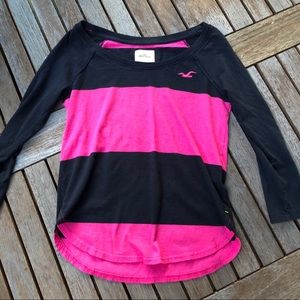 Navy blue & hot pink top